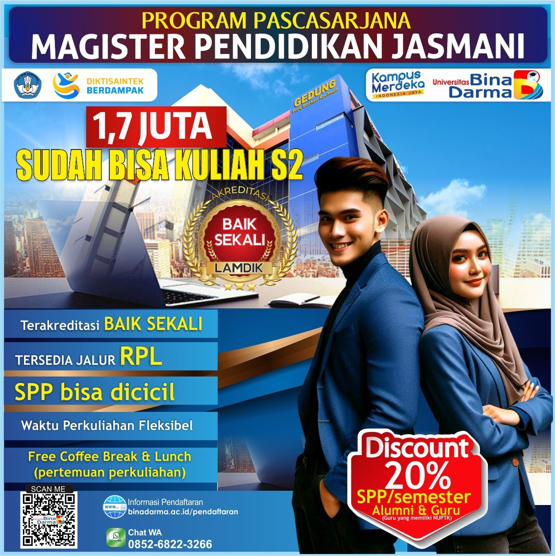 PENERIMAAN MAHASISWA BARU PENDIDIKAN JASMANI S2 SEMESTER GANJIL 2025/2026 DIBUKA